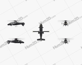 Sikorsky S-97 Raider Attack Helicopter Aircraft clipart