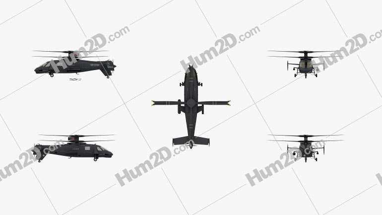 Sikorsky S-97 Raider Attack Helicopter Aircraft clipart