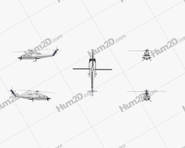 Sikorsky S-76 Rescue Helicopter Aircraft clipart
