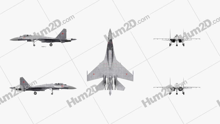 Sukhoi Su-35 Clipart Image