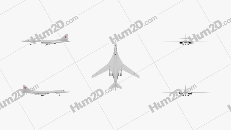 Tupolev Tu-160 Aircraft clipart