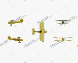 WACO Classic YMF-5C Aircraft clipart