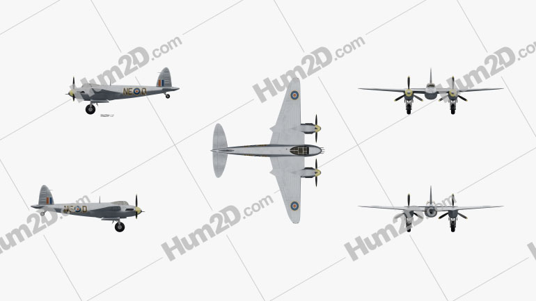 de Havilland DH.98 Mosquito FB MK VI Flugzeug clipart