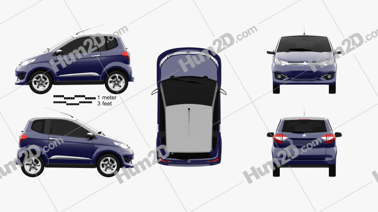 Aixam City Premium 2014 car clipart