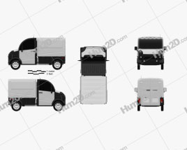 Aixam D-Truck Van 2018 clipart