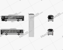 Alexander Dennis Enviro200H Bus 2016 clipart