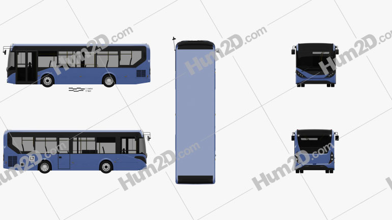 Alexander Dennis Enviro200 Bus 2016 Blueprint