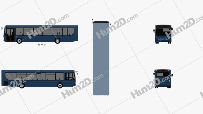 Alexander Dennis Enviro300 Bus 2016 Blueprint