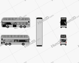 Alexander Dennis Enviro500 Double Decker Bus 2016 clipart