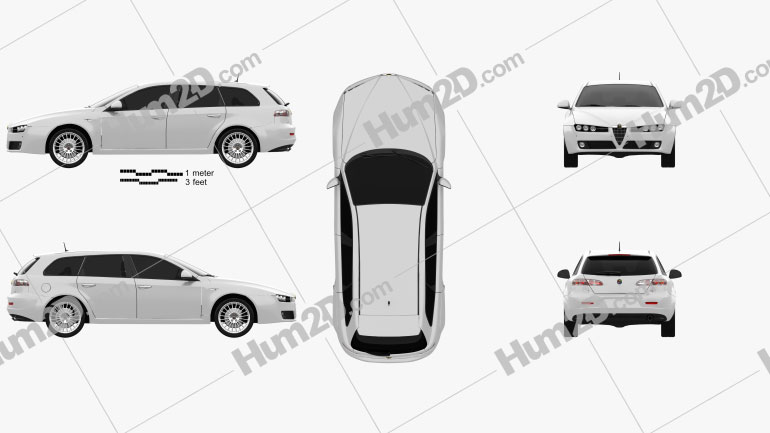 Alfa Romeo 159 Sportwagon 2011 car clipart