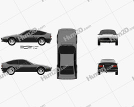 Alfa Romeo GT 1300 Junior Zagato 1972 car clipart