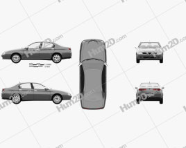 Alfa Romeo 166 1998 car clipart