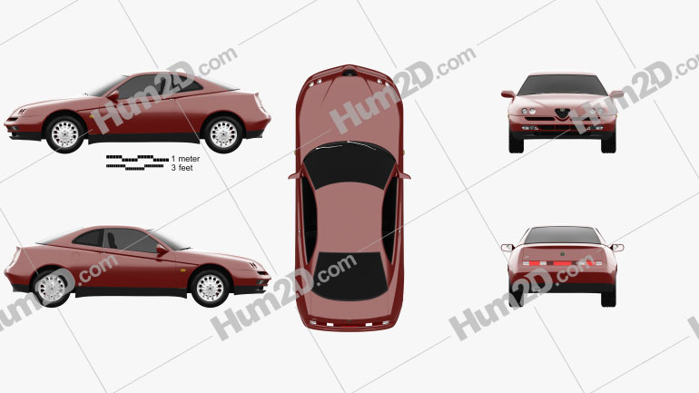 Alfa Romeo Blueprints For Download In PNG PSD Hum2D