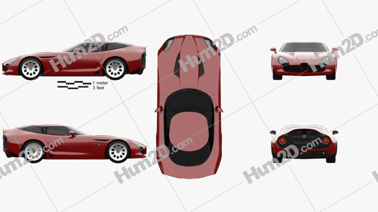 Alfa Romeo TZ3 Stradale 2011 car clipart