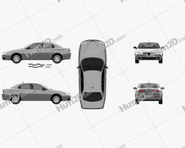 Alfa Romeo 156 1997 car clipart