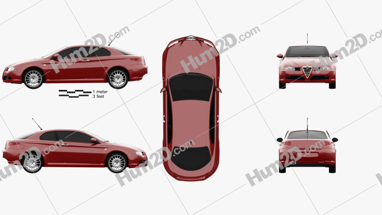 Alfa Romeo GT 2004 car clipart