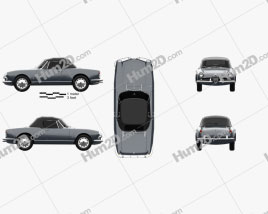 Alfa Romeo Giulietta Spider 1955 car clipart