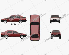 Alfa Romeo 75 1985 car clipart