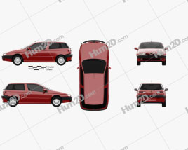 Alfa Romeo 145 1994 car clipart