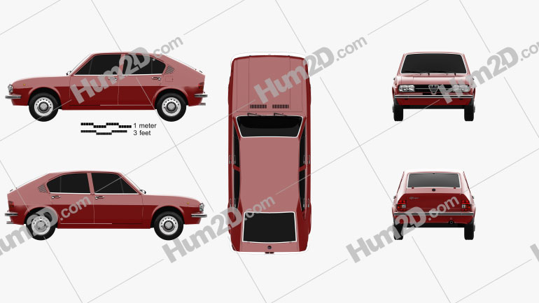 Alfa Romeo Alfasud 1972 car clipart