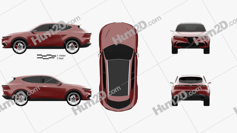 Alfa Romeo Tonale 2019 car clipart
