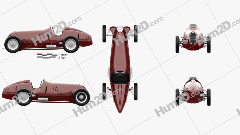 Alfa Romeo Tipo C 1936 car clipart