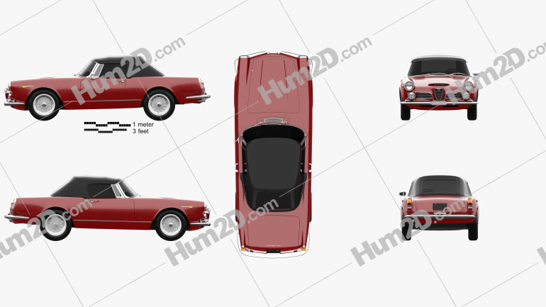 Alfa Romeo 2600 spider touring 1962 PNG Clipart
