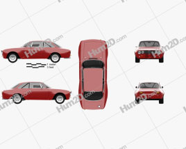 Alfa Romeo GTAm 1969 car clipart