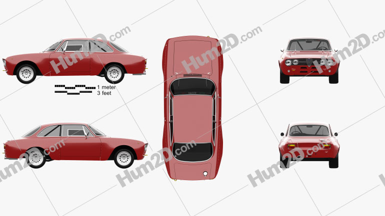 Alfa Romeo GTAm 1969 car clipart