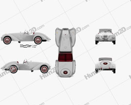 Allard K1 1946 car clipart