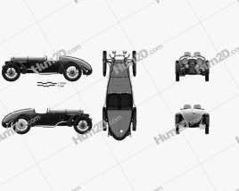 Alvis Speed 20 SB Sport 1934 car clipart