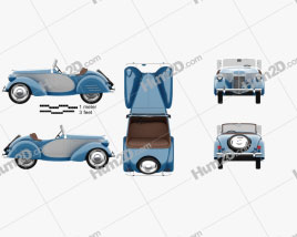 American Bantam Model 62 Deluxe Roadster 1939 car clipart