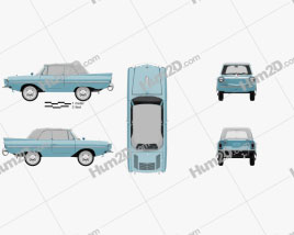 Amphicar 770 Descapotável 1961 car clipart