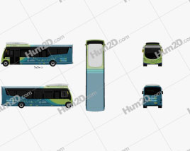 Arriva Milton Keynes Electric Bus 2014 clipart