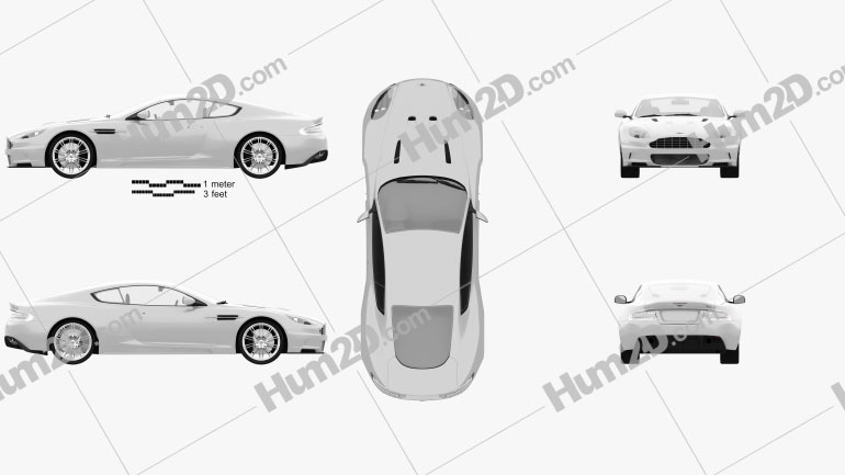 Aston Martin DBS 2010 Blueprint
