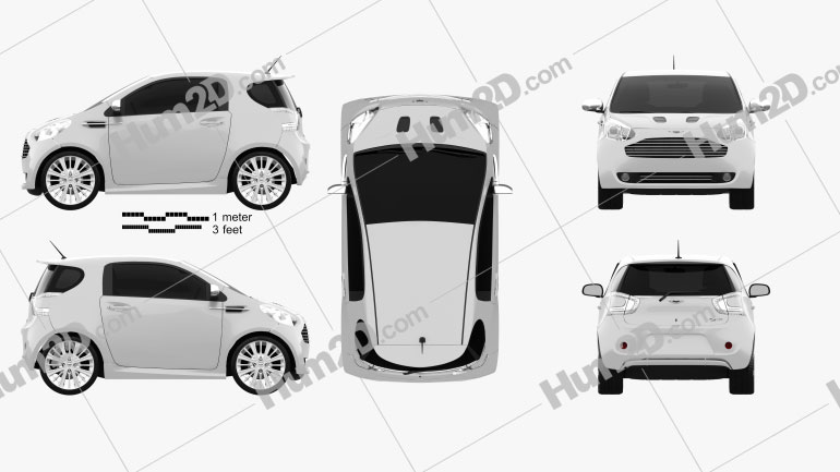 Aston Martin Cygnet 2012 car clipart