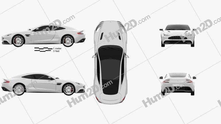 Aston Martin Vanquish 2012 car clipart