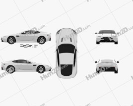 Aston Martin V8 Vantage 2012 car clipart