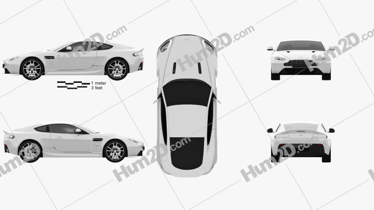 Aston Martin V8 Vantage 2012 car clipart