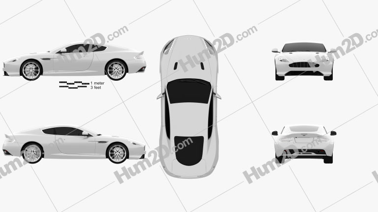 Aston Martin DB9 2013 car clipart