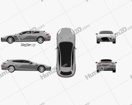 Aston Martin Rapide Bertone Jet 2+2 2013 car clipart