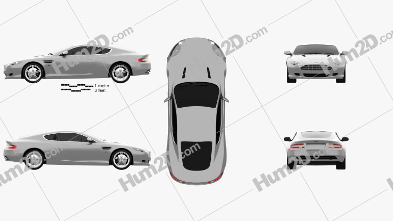 Aston Martin DB9 2004 car clipart