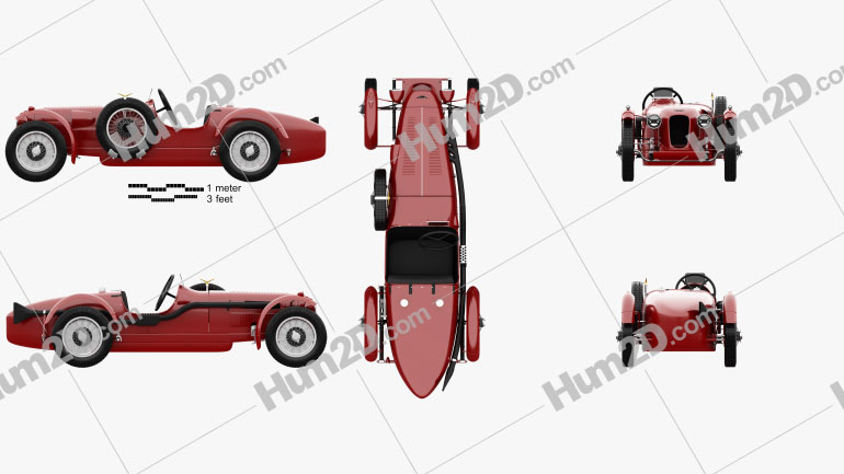 Aston Martin 2-Litre Speed Model 1939 Red car clipart
