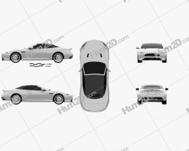 Aston Martin DB9 Volante 2013 car clipart