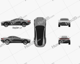 Aston Martin DBX concept 2015 car clipart