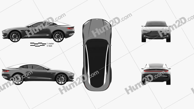 Aston Martin DBX concept 2015 car clipart