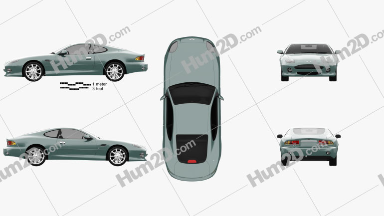 Aston Martin DB7 Vantage 1999 car clipart