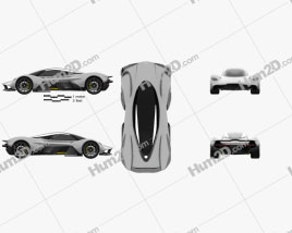 Aston Martin AM-RB 2018 car clipart