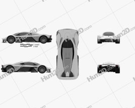 Aston Martin Valkyrie 2018 car clipart