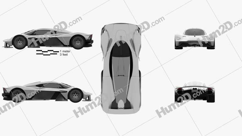 Aston Martin Valkyrie 2018 car clipart